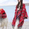 Tibetan Triangle Pattern Hooded Shawl Tibetan Triangle Pattern Hooded Shawl