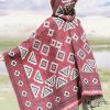 Tibetan Triangle Pattern Hooded Shawl Tibetan Triangle Pattern Hooded Shawl