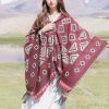 Tibetan Triangle Pattern Hooded Shawl Tibetan Triangle Pattern Hooded Shawl