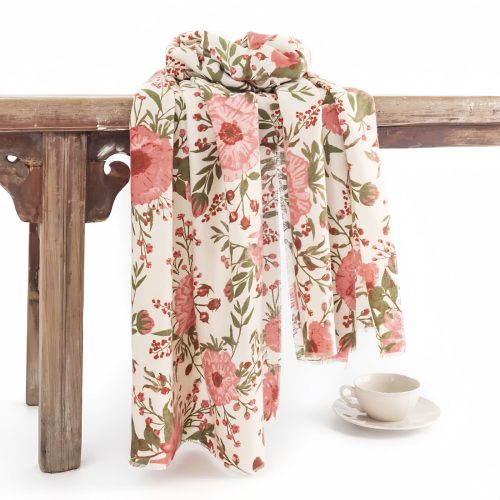 Tibetan Warm Floral Print Shawl Tibetan Warm Floral Print Shawl
