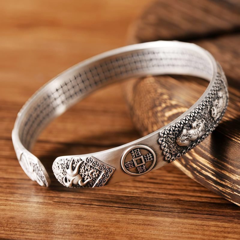 Tibetan White Copper Wealth Abundance Bracelet Tibetan White Copper Wealth Abundance Bracelet