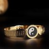 Tibetan Titanium Steel Yin Yang Lotus Bracelet Tibetan Titanium Steel Yin Yang Lotus Bracelet