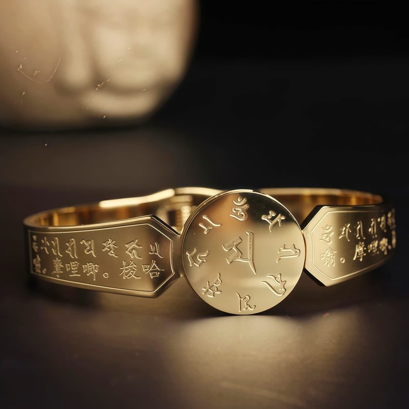 Tibetan Titanium Steel Yin Yang Lotus Bracelet Tibetan Titanium Steel Yin Yang Lotus Bracelet