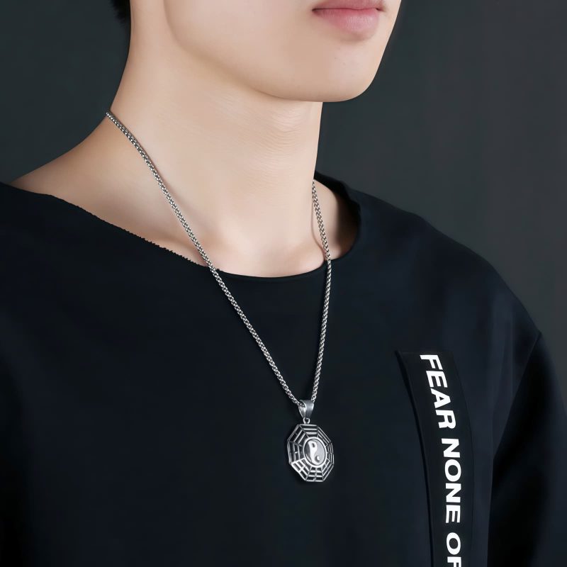 Yin Yang Titanium Steel Balance Necklace Yin Yang Titanium Steel Balance Necklace