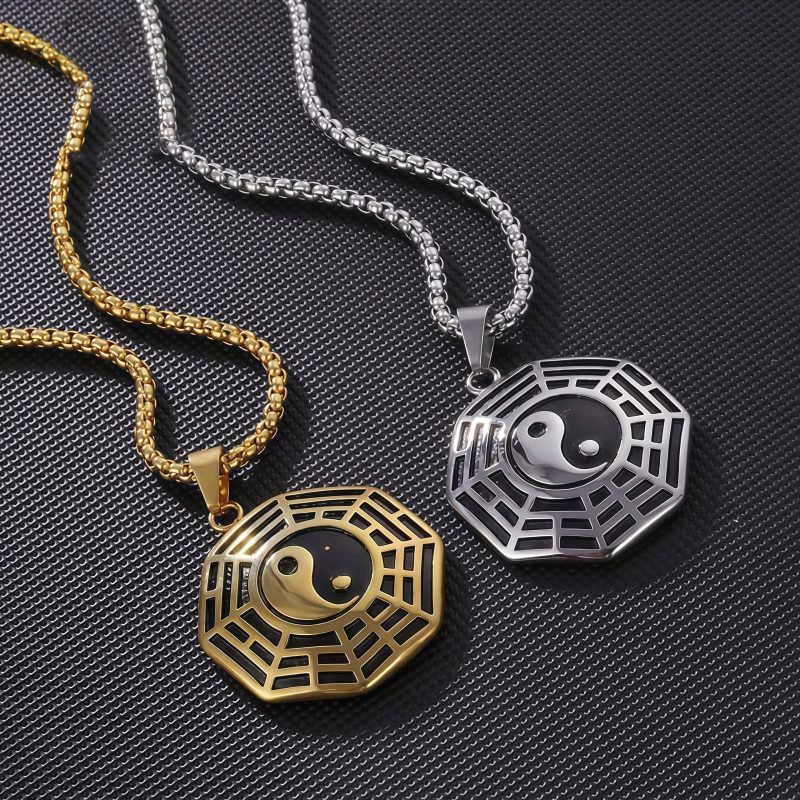 Yin Yang Titanium Steel Balance Necklace Yin Yang Titanium Steel Balance Necklace