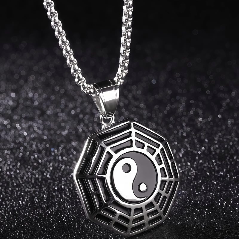 Yin Yang Titanium Steel Balance Necklace Yin Yang Titanium Steel Balance Necklace