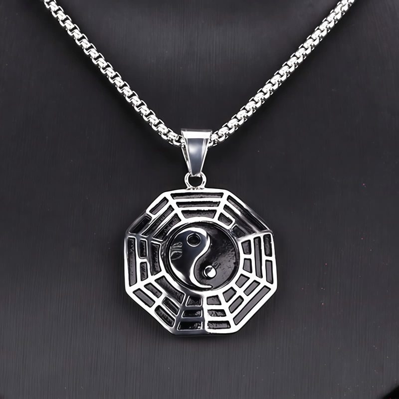 Yin Yang Titanium Steel Balance Necklace Yin Yang Titanium Steel Balance Necklace