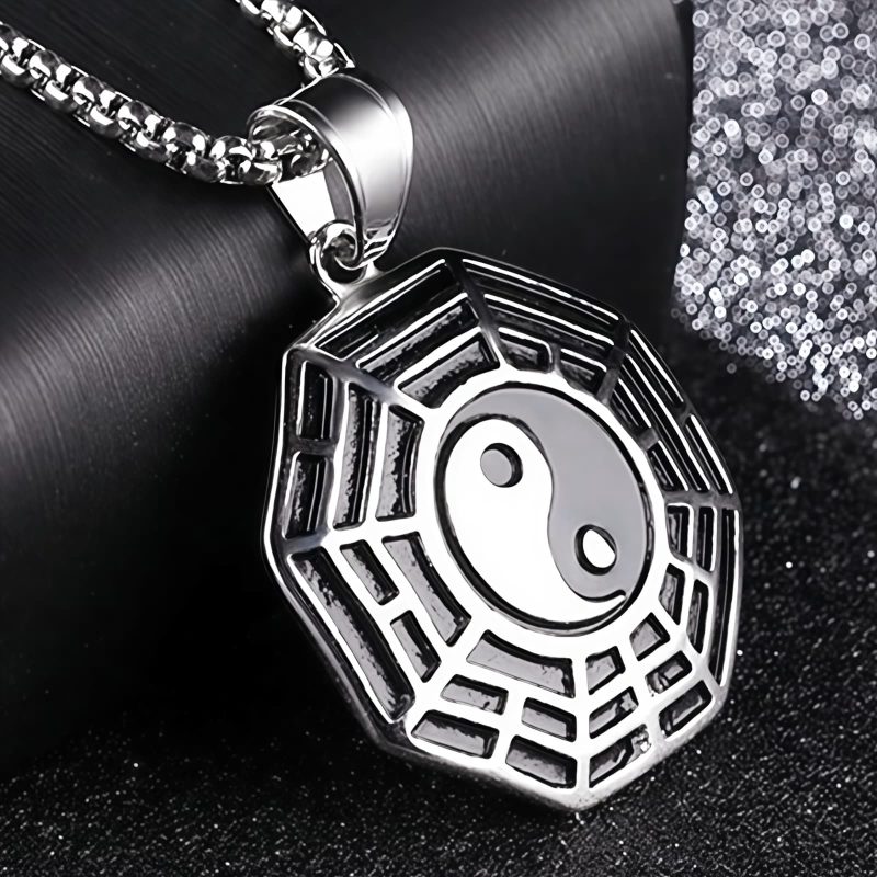 Yin Yang Titanium Steel Balance Necklace Yin Yang Titanium Steel Balance Necklace