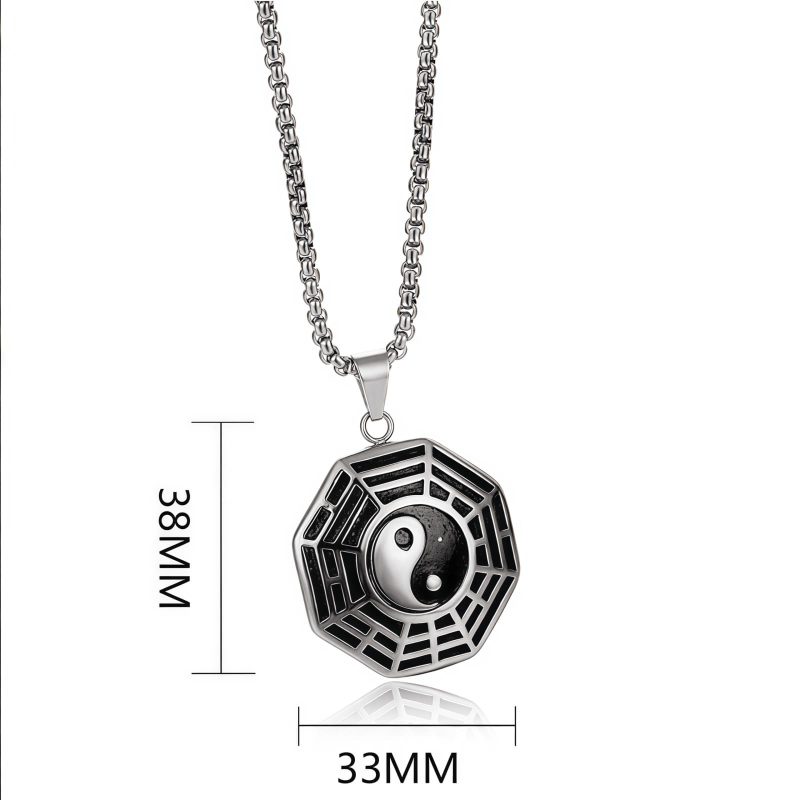 Yin Yang Titanium Steel Balance Necklace Yin Yang Titanium Steel Balance Necklace