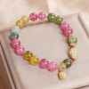 Pulsera de Turmalina y Jade con Símbolo Fu Tourmaline Fu Character Love Bracelet