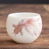 White Ceramic Koi Fish Teacup White Ceramic Koi Fish Teacup