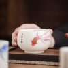 White Ceramic Koi Fish Teacup White Ceramic Koi Fish Teacup