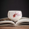 White Ceramic Koi Fish Teacup White Ceramic Koi Fish Teacup