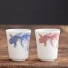 White Ceramic Koi Fish Teacup White Ceramic Koi Fish Teacup