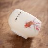White Ceramic Koi Fish Teacup White Ceramic Koi Fish Teacup