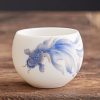 White Ceramic Koi Fish Teacup White Ceramic Koi Fish Teacup