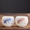 White Ceramic Koi Fish Teacup White Ceramic Koi Fish Teacup