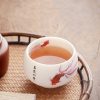 White Ceramic Koi Fish Teacup White Ceramic Koi Fish Teacup