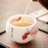 White Ceramic Koi Fish Teacup White Ceramic Koi Fish Teacup