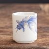 White Ceramic Koi Fish Teacup White Ceramic Koi Fish Teacup