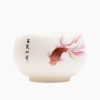 White Ceramic Koi Fish Teacup White Ceramic Koi Fish Teacup