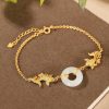 Pulsera de la Prosperidad en Jade Blanco y Pez Koi White Jade Koi Fish Wealth Bracelet