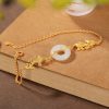 Pulsera de la Prosperidad en Jade Blanco y Pez Koi White Jade Koi Fish Wealth Bracelet