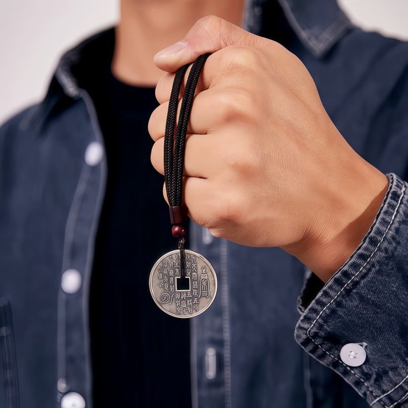 Yin Yang Bagua Silver Plated Pendant Necklace Yin Yang Bagua Silver Plated Pendant Necklace