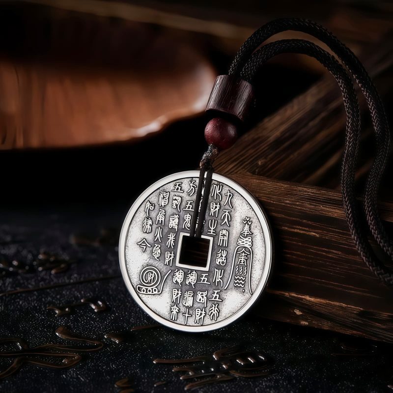 Yin Yang Bagua Silver Plated Pendant Necklace Yin Yang Bagua Silver Plated Pendant Necklace