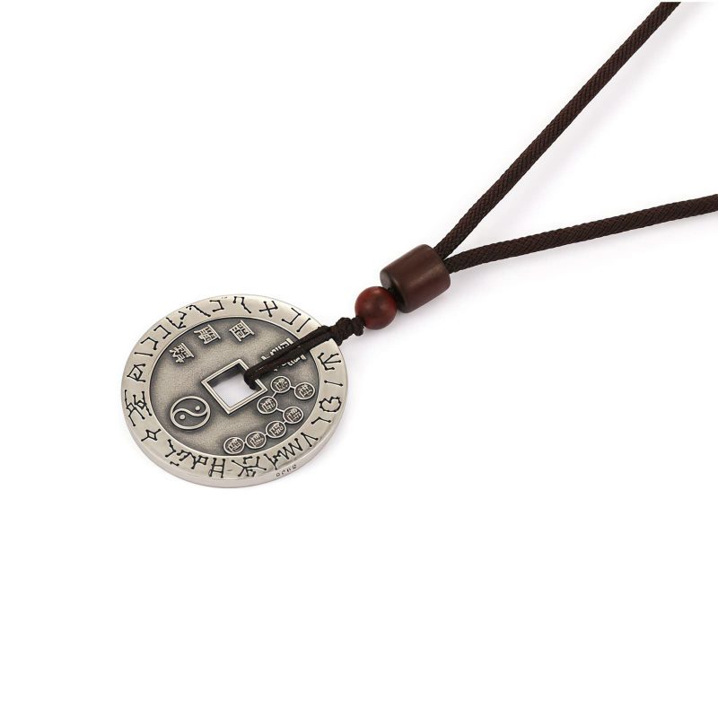 Yin Yang Bagua Silver Plated Pendant Necklace Yin Yang Bagua Silver Plated Pendant Necklace