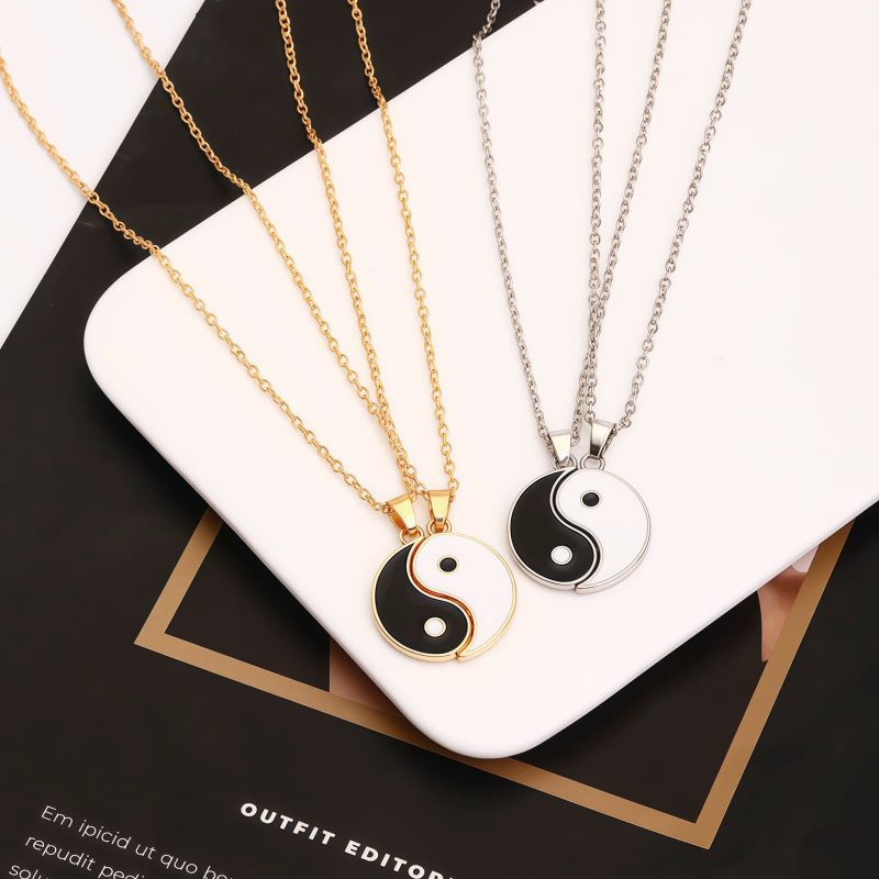 Yin Yang Hematite Couple Necklace Yin Yang Hematite Couple Necklace
