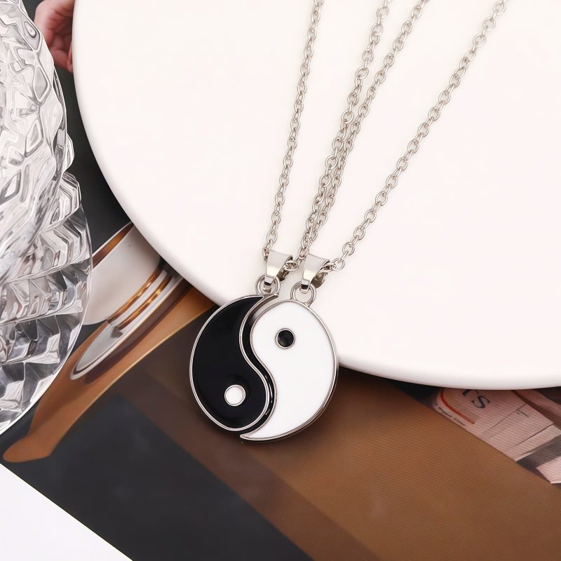 Yin Yang Hematite Couple Necklace Yin Yang Hematite Couple Necklace
