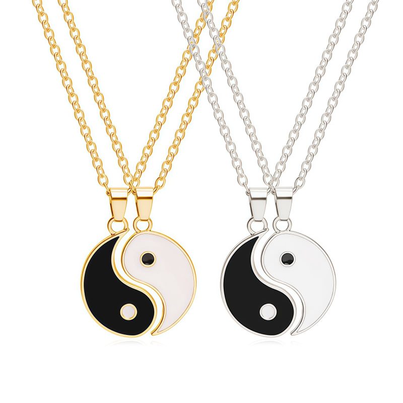 Yin Yang Hematite Couple Necklace Yin Yang Hematite Couple Necklace