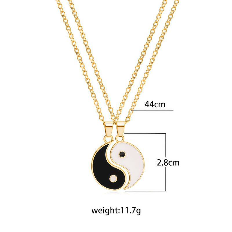 Yin Yang Hematite Couple Necklace Yin Yang Hematite Couple Necklace