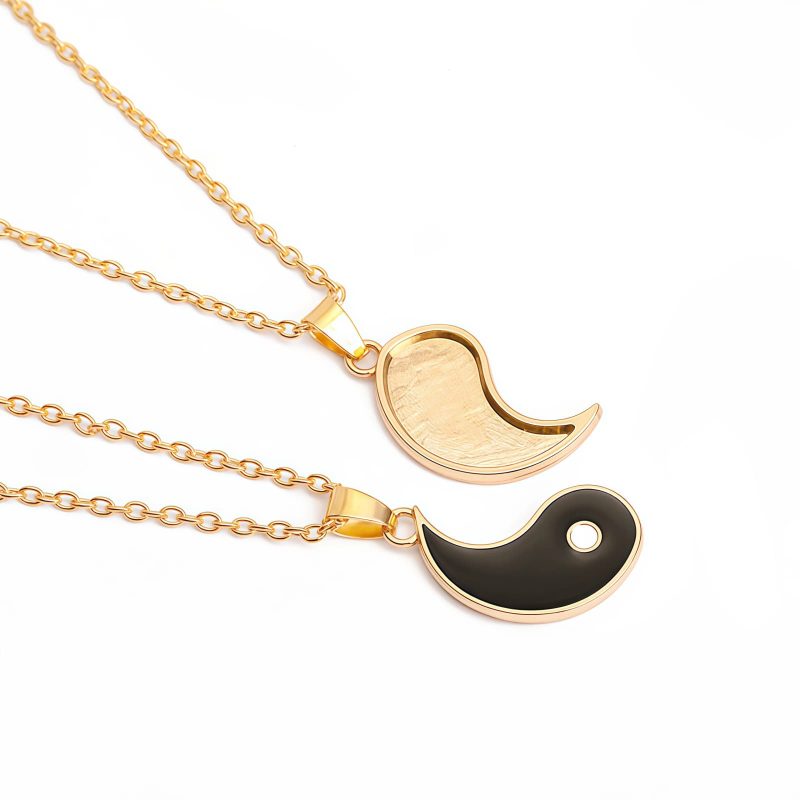 Yin Yang Hematite Couple Necklace Yin Yang Hematite Couple Necklace