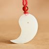 Yin Yang White and Cyan Jade Protection Necklace Yin Yang White and Cyan Jade Protection Necklace