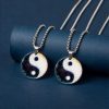 Yin Yang Koi Fish Dragon Titanium Steel Pendant Necklace Yin Yang Koi Fish Dragon Titanium Steel Pendant Necklace