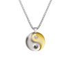 Yin Yang Koi Fish Dragon Titanium Steel Pendant Necklace Yin Yang Koi Fish Dragon Titanium Steel Pendant Necklace