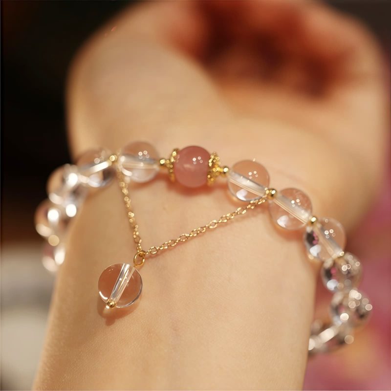 Yin Yang Crystal Couple Bracelet with Silver Sheen Obsidian Yin Yang Crystal Couple Bracelet with Silver Sheen Obsidian