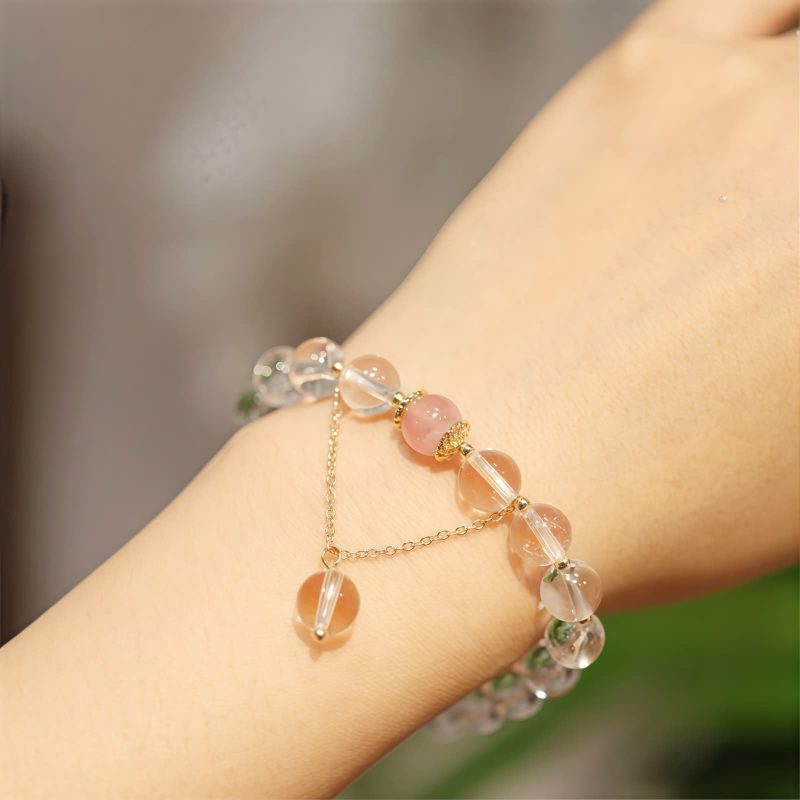 Yin Yang Crystal Couple Bracelet with Silver Sheen Obsidian Yin Yang Crystal Couple Bracelet with Silver Sheen Obsidian