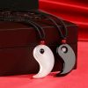 Yin Yang Black Onyx White Agate Pendant Necklace Yin Yang Black Onyx White Agate Pendant Necklace