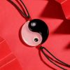 Yin Yang Black Onyx White Agate Pendant Necklace Yin Yang Black Onyx White Agate Pendant Necklace
