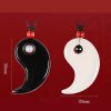 Yin Yang Black Onyx White Agate Pendant Necklace Yin Yang Black Onyx White Agate Pendant Necklace