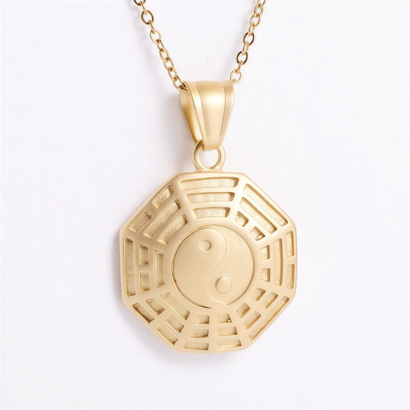 Yin Yang Titanium Steel Balance Necklace Yin Yang Titanium Steel Balance Necklace