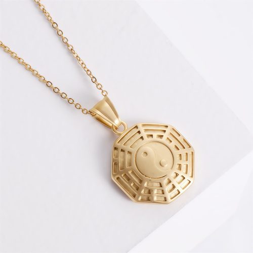 Collar de Equilibrio Yin Yang en Acero de Titanio Collar de Equilibrio Yin Yang en Acero de Titanio