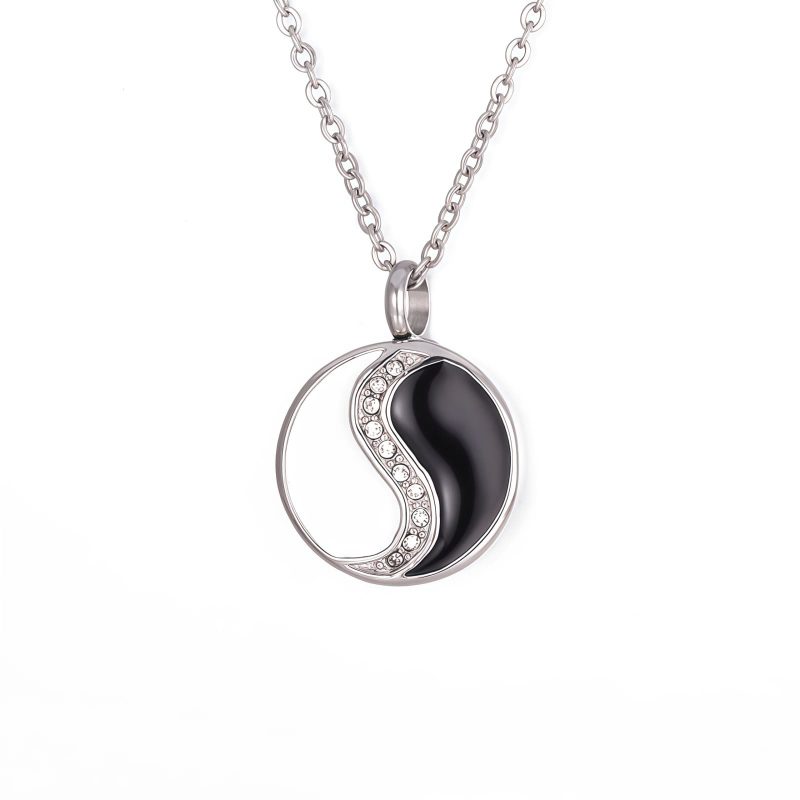 Yin Yang Titanium Steel Harmony Pendant Necklace Yin Yang Titanium Steel Harmony Pendant Necklace