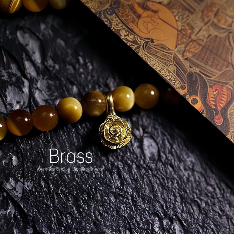 108 Mala Beads Tiger Eye Dorje Tassel Bracelet 108 Mala Beads Tiger Eye Dorje Tassel Bracelet