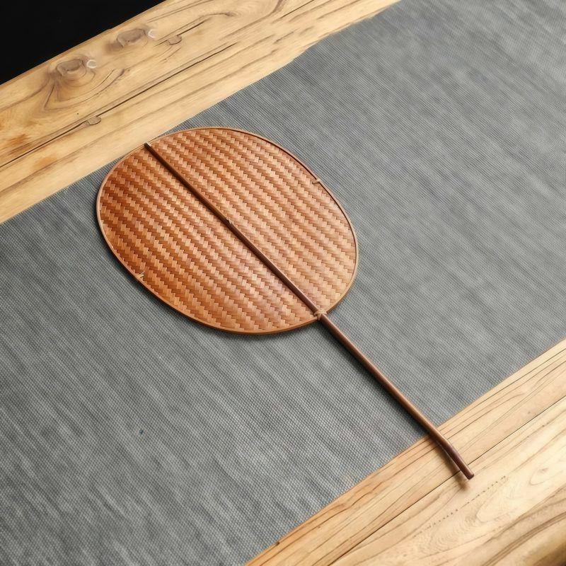 Chinese Handmade Bamboo Woven Oval Fan Chinese Handmade Bamboo Woven Oval Fan