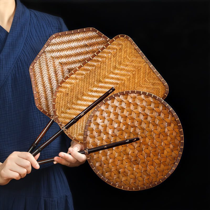 Chinese Handmade Bamboo Woven Oval Fan Chinese Handmade Bamboo Woven Oval Fan