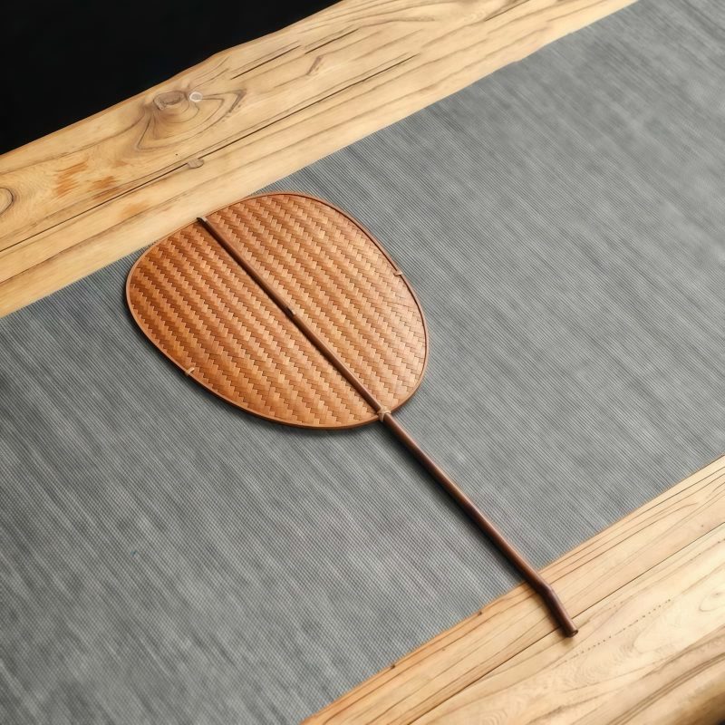 Chinese Handmade Bamboo Woven Oval Fan Chinese Handmade Bamboo Woven Oval Fan
